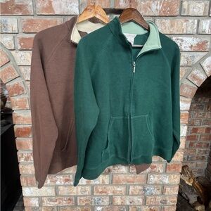 Northern Reflections Green and Brown Women's Zip-Up Jackets - Sz XL